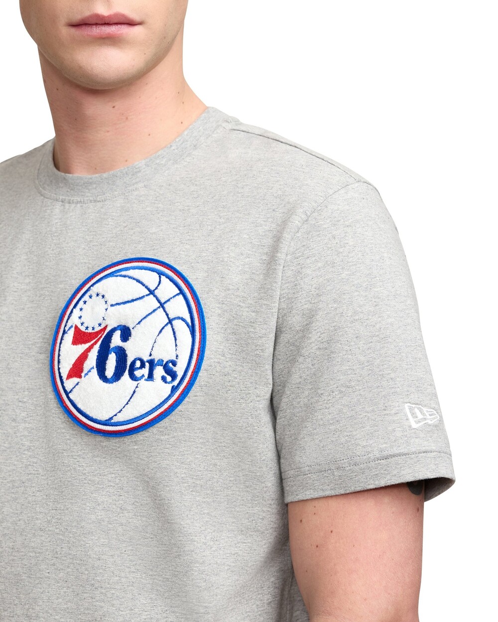 New Era Philadelphia 76ers Gray Logo Select T-Shirt - Size S